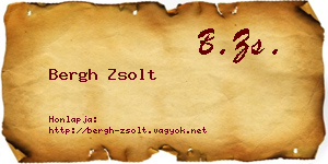 Bergh Zsolt névjegykártya